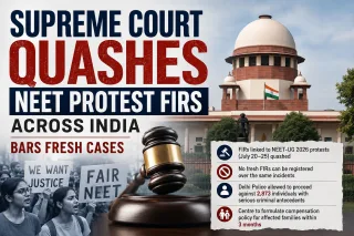 Supreme Court Quashes NEET Protest FIRs Across India, Bars Fresh Cases